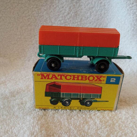 MATCHBOX Other - Vintage Lensey Matchbox Mercedes Trailer 2-D plus Box